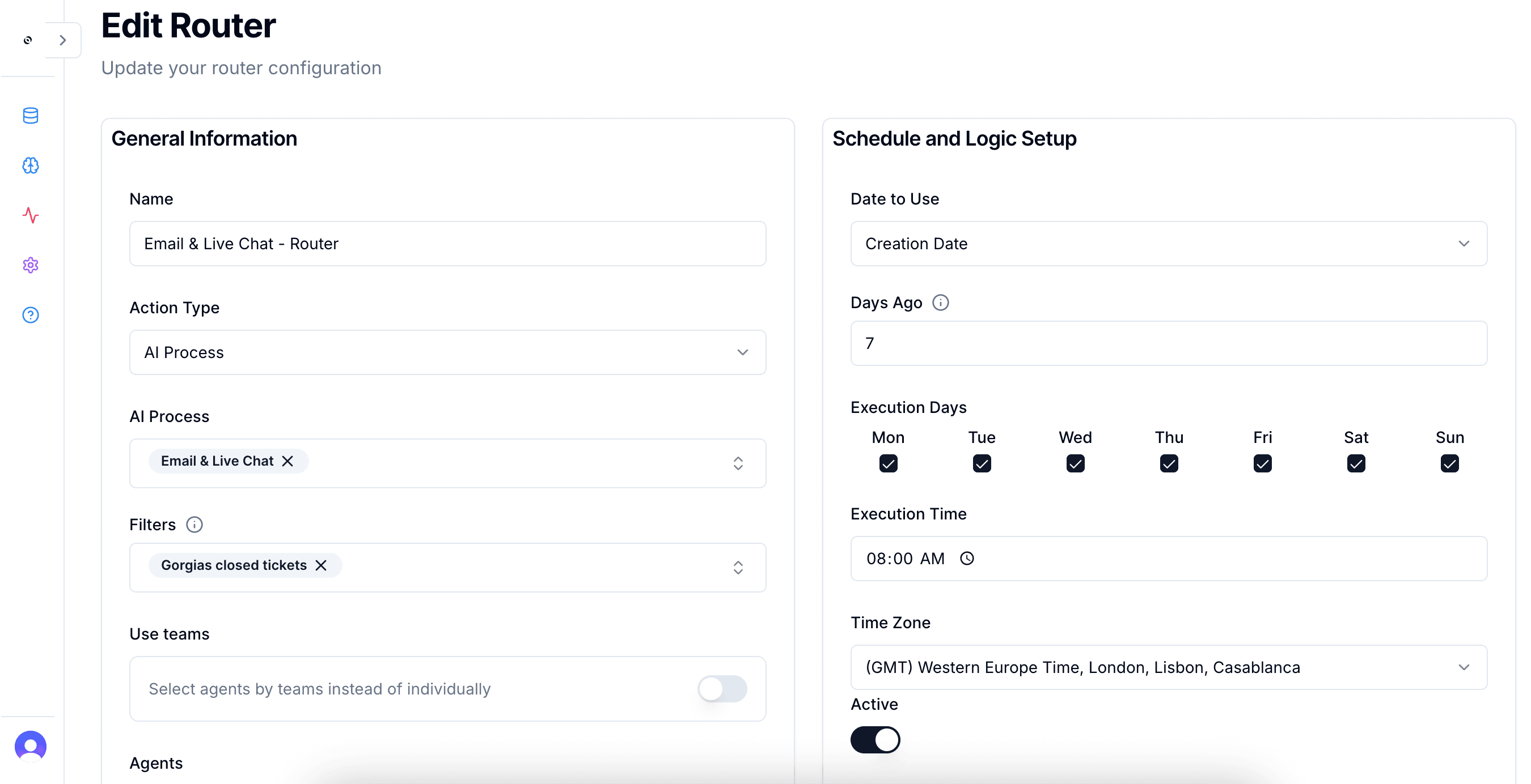 Oversai Observability Platform - AI-powered work distribution and intelligent routing system. Shows how AI pre-evaluates interactions and routes work to human reviewers based on priority, expertise, and quality flags.